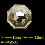 Buddha Stones Feng Shui Bagua Map Balance Harmony Living Room Energy Map Mirror Bagua Map BS 19 cm Bagua Map Convex Mirror
