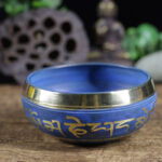 Buddha Stones Tibetan Sound Bowl Handcrafted for Relaxation Meditation Prayer Singing Bowl Set Singing Bowl BS 1