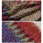 Buddha Stones Tibetan Shawl Knitting Warm Cloak Tibetan Tassel Scarf Tibetan Shawl BS 19