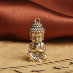 Buddha Stones Buddha Compassion Copper Keychain Pendant Decoration Decorations BS 14.5*31mm