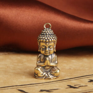 Buddha Stones Buddha Compassion Copper Keychain Pendant Decoration Decorations BS 14.5*31mm