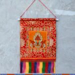 Vajra Auspicious Symbols Spiritual Power Wall Art (Extra 30% Off | USE CODE: FS30) Wall Art BS The Chintamani Jewel Orange