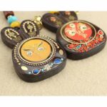 Tibet Ebony Five God of Wealth Thangka Key Chain Key Chain BS 16