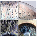 Buddha Stones Handmade Jellyfish Dragon Scale Pattern Chinese Jianzhan Ceramic Teacup Tenmoku Kung Fu Tea Cup Jian Zhan Tea Cup BS 6