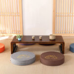 Buddha Stones Lotus Embroidery Cotton Linen Meditation Seat Cushion Decorations BS 2