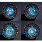 Buddha Stones Lotus Goldfish Auspicious Dragon Phoenix Ceramic Teacup Silver Inlaid Tea Cups 130ml Cup BS 24
