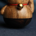 Buddha Stones Mini Lucky Cat Kitten Phoebe Zhennan Wood Blessing Decoration Decorations BS 15