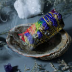 Buddha Stones Colorful Daisy Red Rose Flowers Smudge Stick for Home Cleansing Incense Healing Meditation Smudge Sticks Rituals Set Incense BS 3