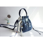 Buddha Stones Handmade Embroidered Flowers Canvas Tote Shoulder Bag Handbag Bag BS 21