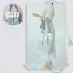 Buddha Stones Pear Flower Plum Peach Blossom Bamboo Embroidery Canvas Large Capacity Shoulder Bag Tote Bag Bag BS 25
