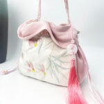 Buddha Stones Suzhou Embroidery Camellia Magnolia Peony Lotus Silk Tote Crossbody Bag Shoulder Bag Handbag Crossbody Bag BS 13