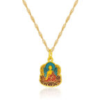 Buddha Stones Buddha Lotus Serenity Copper Necklace Pendant (Extra 30% Off | USE CODE: FS30) Necklaces & Pendants BS main