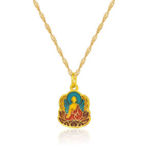 Buddha Stones Buddha Lotus Serenity Copper Necklace Pendant (Extra 30% Off | USE CODE: FS30) Necklaces & Pendants BS main