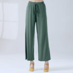 Buddha Stones Loose Modal Drawstring Wide Leg Pants For Yoga Dance Wide Leg Pants BS Lightseagreen 3XL(Waist 70cm/Hips 116.5cm/Length 104cm)