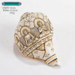 Buddha Stones Tibetan Handmade Engraved Shankha Buddha Avalokitesvara Conch Shell Wealth Decoration Decorations BS Five Buddhas 16*10.5cm