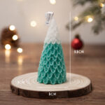 Buddha Stones Christmas Tree Scented Soy Wax Candle Gift For Family Friends Candles BS Dark Green Pine Christmas Tree(Pomelo)