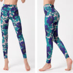 Buddha Stones Colorful Flower Petal Leaves Print Sports Exercise Fitness High Waist Leggings Women's Yoga Pants Women's Leggings BS 25