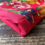 Buddha Stones Ethnic Red Flower Peony Frog-Button Cotton Linen Long Sleeve Shirt Jacket With Pockets 15