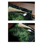 Buddha Stones Bamboo Leaves Butterfly Koi Fish Bamboo Handles Handbag Handbags BS 11