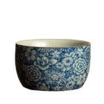 Buddha Stones Blue Lotus Peach Blossom Chrysanthemum Design Ceramic Teacup Kung Fu Tea Cups Cup BS 13