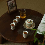 Buddha Stones Dunhuang Color Thousand Buddhas Flying Apsaras Pattern Gaiwan Teacup Kung Fu Tea Cup With Lid Cup BS 13