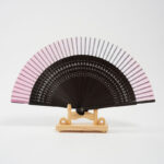 Buddha Stones Gradient Color Hollow Engraved Handheld Bamboo Folding Fan Folding Fan BS Gradient Pink 20cm