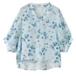 Buddha Stones Fruits Leaves Pattern Lantern Sleeve Top Loose Tee T-shirt T-shirt BS 8
