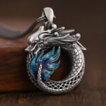 Buddha Stones 999 Sterling Silver Year Of The Dragon Auspicious Peace Buckle Carved Success Necklace Pendant (Extra 30% Off | USE CODE: FS30) Necklaces & Pendants BS 3