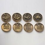 Buddha Stones Four Symbols Azure Dragon White Tiger Vermilion Bird Black Tortoise Key Chain Key Chain BS 10