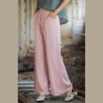 Buddha Stones Plain Wide Leg Pants Dance Women's Yoga Pants With Pockets Wide Leg Pants BS 64
