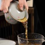 Buddha Stones Lotus Koi Fish Pod Leaf Ceramic Gaiwan Sancai Teacup Kung Fu Tea Cup And Saucer With Lid 140ml Cup BS 15