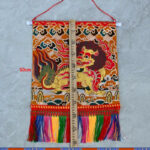Buddha Stones Feng Shui Kirin Spiritual Colorful Tassel Wall Art Wall Art BS 5