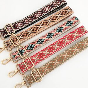 Buddha Stones Multicolor Embroidered Shoulder Bag Straps Bag Straps BS main