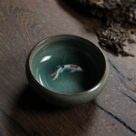 Buddha Stones Colorful Koi Fish Ceramic Teacup Kung Fu Tea Cup Bowl Cup BS 14