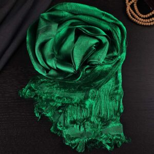 Buddha Stones Tibetan Blessing Auspicious 5 Colors Jacquard Khata Decoration Decorations BS Green