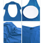 Buddha Stones 2Pcs Workout Sleeveless Backless Top Shorts Flared Pants Sports Fitness Yoga Outfit Set 2-Piece Outfit BS 4