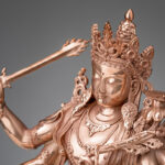 Buddha Stones Four-armed Manjusri Bodhisattva Figurine Serenity Copper Statue Decoration Decorations BS 6