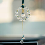 Buddha Stones White Crystal Deer Gourd Protection Car Hanging Decoration Car Hanging Decoration BS 6