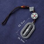 Buddha Stones Tibet Om Mani Padme Hum Prayer Wheel Peace Rotatable Car Hanging Decoration Car Hanging Decoration BS 12