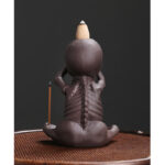 Buddha Stones Little Skull Ghost Purple Clay Backflow Smoke Fountain Peace Incense Burner Decoration (Extra 30% Off | USE CODE: FS30) Incense Burner BS 5
