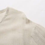 Buddha Stones Men's Solid Color Round Neck Short Sleeve Cotton Linen Shirt Men's Shirts BS 20