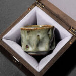 Buddha Stones Handcrafted Simple Cracked Ice Texture Chinese Jianzhan Ceramic Teacup Kung Fu Tea Cup Jian Zhan Tea Cup BS 14