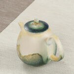 Buddha Stones Green Beige Chinese Gongfu Tea Ceramic Kung Fu Teapot 230ml Teapot BS 2