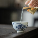 Buddha Stones Blue Dragon Design Ceramic Teacup Kung Fu Tea Cups Cup BS 7