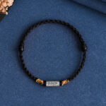 Buddha Stones Handcrafted 925 Sterling Silver Everything Goes Well Design Protection Strength Bracelet Anklet (Extra 30% Off | USE CODE: FS30) Bracelet Anklet BS Anklet(Circumference 18-30cm) Black Rope