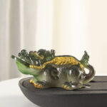Buddha Stones Color Changing Small PiXiu Copper Coins Resin Tea Pet Wealth Home Figurine Decoration Decorations BS 11