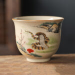 Buddha Stones 12 Chinese Zodiac Ceramic Teacup Kung Fu Tea Cup 130ml Cup BS Snake 7.2cm*6cm*130ml