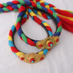 Buddha Stones Tibetan Colorful Tassel Beads Hair Decoration Hair Accessories Decorations BS 4