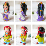 Buddha Stones Hand Painted Tibetan Figures Creative Home Office Car Decoration Ornament Desk Decoration BS 7