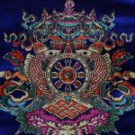 Buddha Stones Prayer Altar Mat Healing Meditation Vajra Auspicious Symbols Prayer Altar BS 18